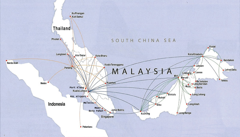 Malaysia Map Airports